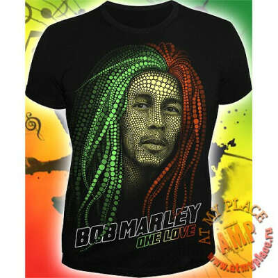 Черная футболка Bob Marley