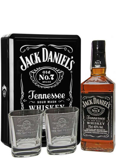 Jack Daniels с бокалами