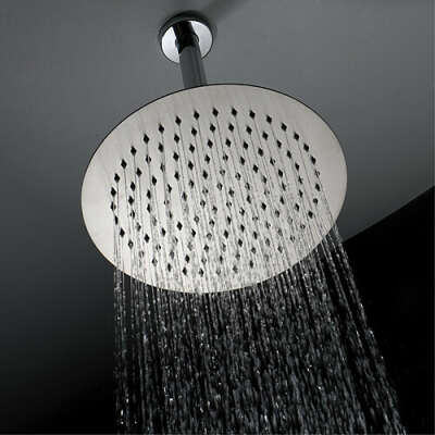 Contemporary Stainless steel Rain Shower Brushed Feature Shower Head– FaucetSuperDeal.com