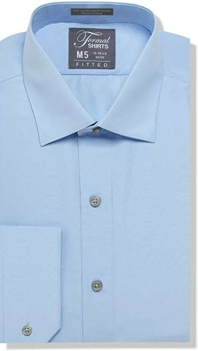 Luxe Microfiber Men’s Fitted Spread Collar Dress Shirt - Style Jesse