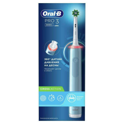 Электрическая зубная щетка Oral-B Pro 3 , голубой