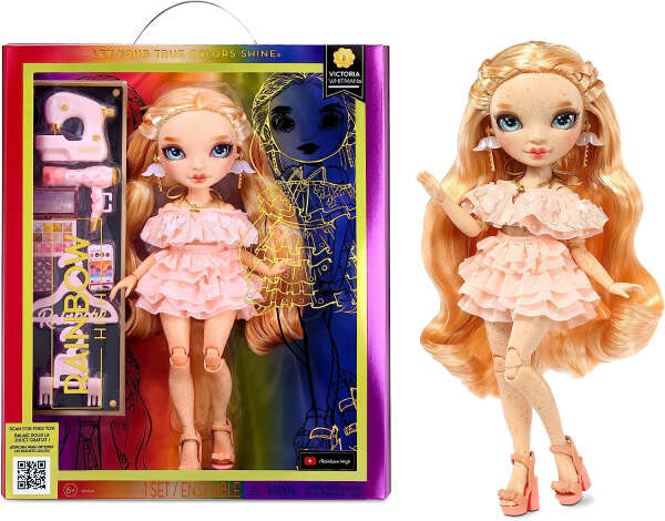 Amazon.com: Rainbow High Victoria- Light Pink Fashion Doll and Freckles from Head to Toe. Fashionable Outfit & 10+ Colorful Play Accessories. Great Gift for Kids 4-12 Years Old and Collectors. : Toys & Games