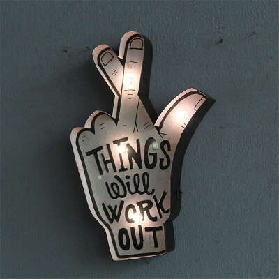 Vintage Things Will Work Out LED Neon Sign Cafe Wall Decoration - brixini.com
