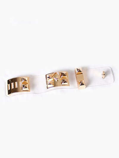 Transparent Metallic Studs Cuff Bracelet - Choies.com