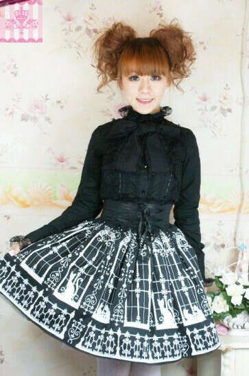 Dream of Lolita Gothic Black Unicolor Blouse
