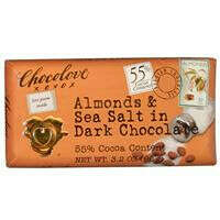 Chocolove, Almonds & Sea Salt in Dark Chocolate, 3.2 oz (90 g)