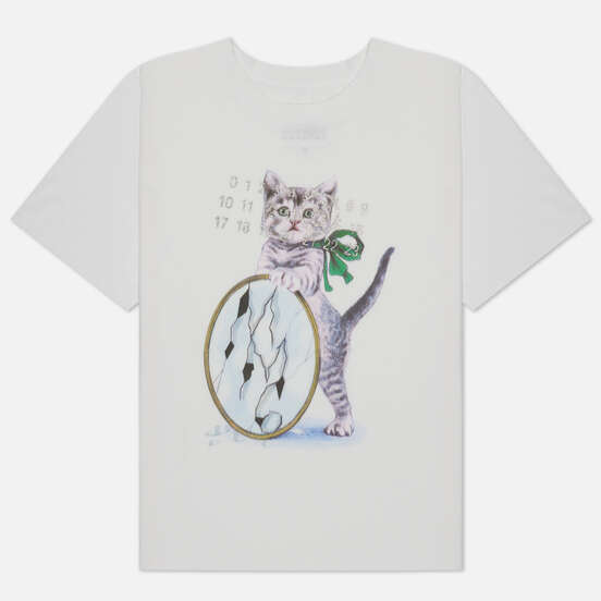 Женская футболка Maison Margiela MM6 Cat Print, S52GC0313-S23588-100