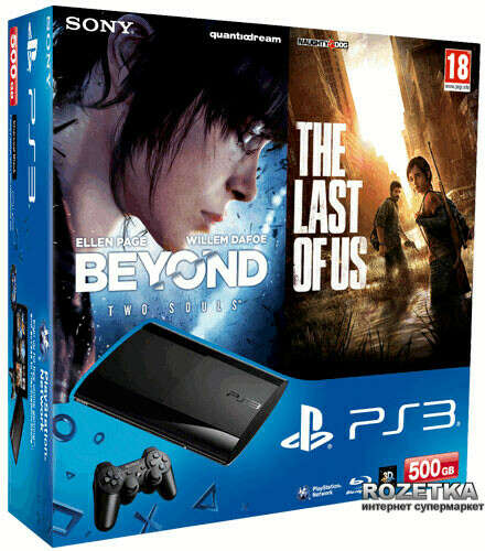 Sony PlayStation 3 Super Slim 00GB Bundle + The Last of Us + Beyond: Two Souls