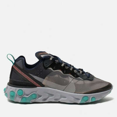 Nike                         Кроссовки React Element 87 Black/Neptune Green/Bright Mango/Midnight Navy