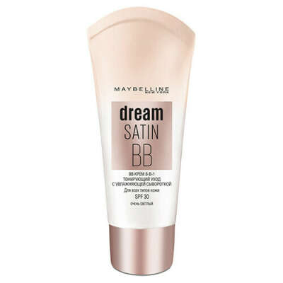 Крем тональный `MAYBELLINE` BB DREAM SATIN тон очень светлый SPF 30