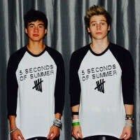 BLACK AND WHITE 5SOS LOGO UNISEX BASEBALL SHIRT