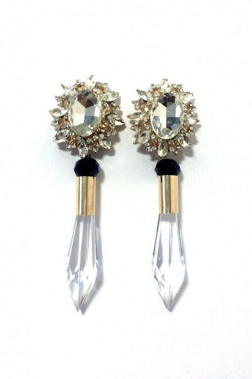 Buy Clear Crystal Icicle Drop Earrings Online