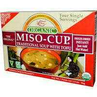 Edward & Sons, Organic Miso-Cup, Natural/Instant, 4 Single Servings, 9 g Each