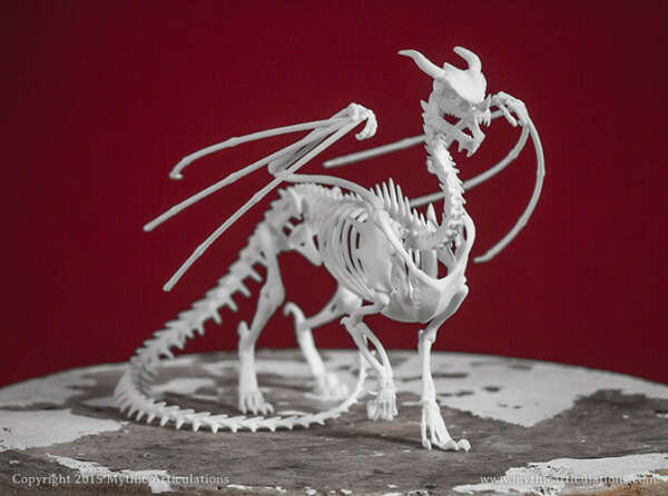 Dragon Skeleton 3D Print Taxidermy Sculpture