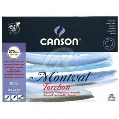 Альбом Canson Montval Torchon для акварели, 270 г, 12 листов, 29,7х42