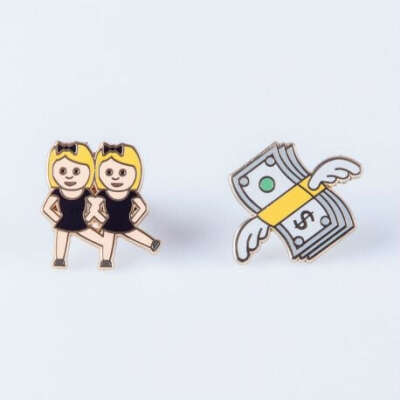 Doiy | Купить набор из 2-х металлических булавок Pinaholic Emoji