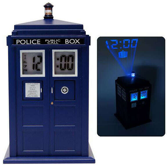 *NEW* Dr Doctor Who Blue TARDIS Projection Alarm Clock