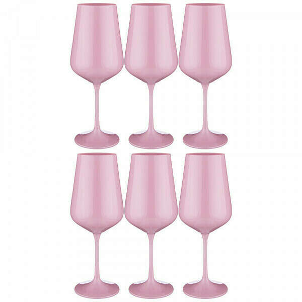 Розовые бокалы под вино