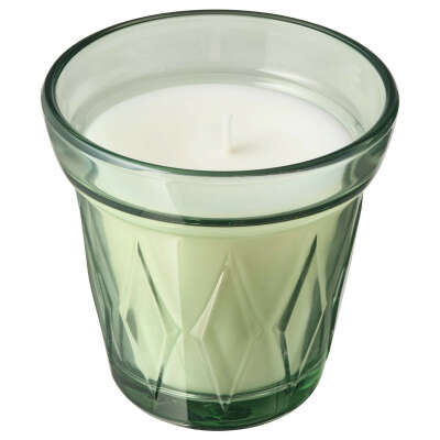 ВЭЛЬДОФТ Ароматическая свеча в стакане, Утренняя роса светло-зеленый, светло-зеленый по выгодной цене - IKEA