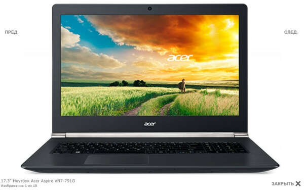 17.3" Ноутбук Acer Aspire VN7-791G