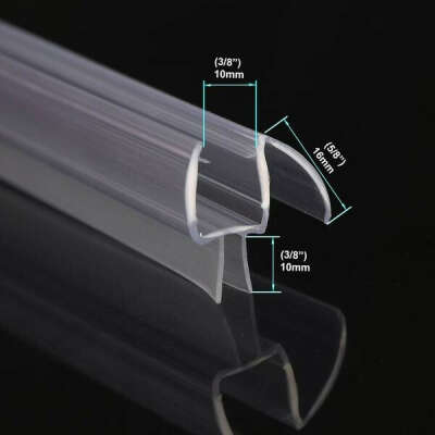 ELEGANT 3/8" Frameless Glass Shower Doors Bottom Seal Sweep Drip Rail-36" Length A309D5-36