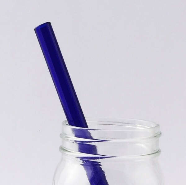 Brilliant Blue Glass Straw (Clearance) - Strawesome