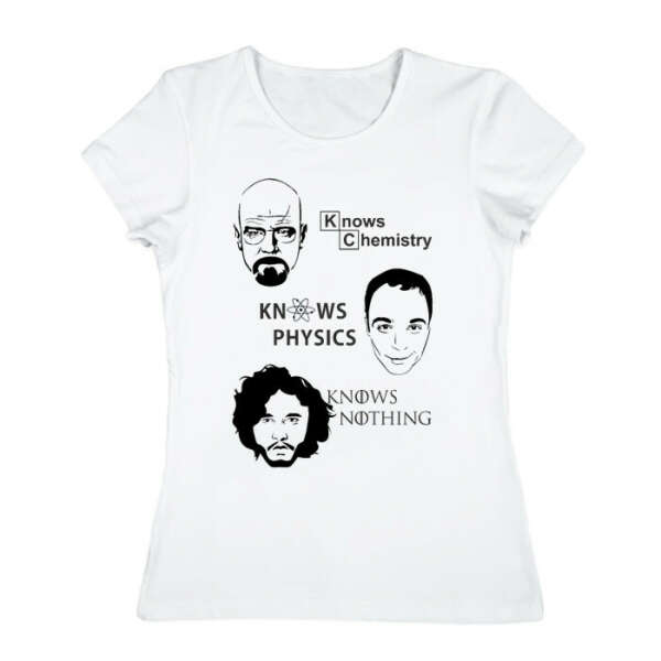 Женская футболка «Knows nothing»