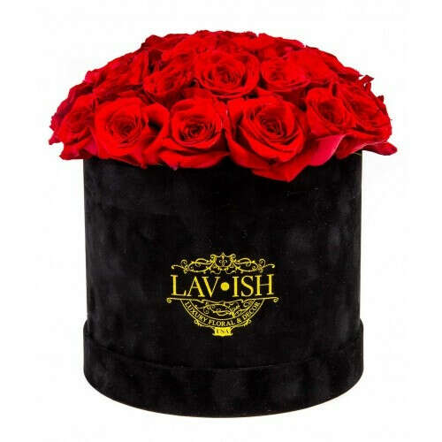 Black Lavish Preserved Rose Box