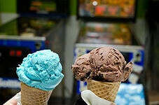 Синее мороженое!
