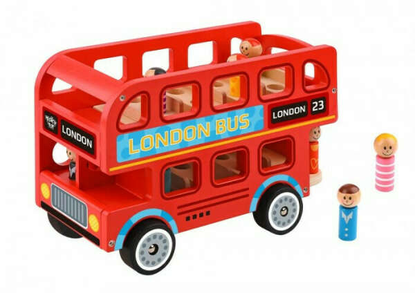 Деревянная игрушка Tooky Toy Лондонский автобус - Акушерство.Ru