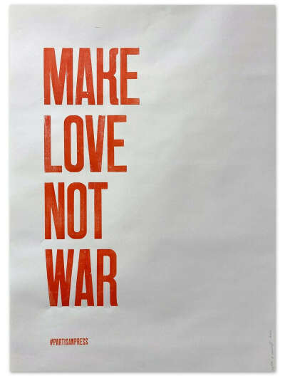 Плакат make love not war