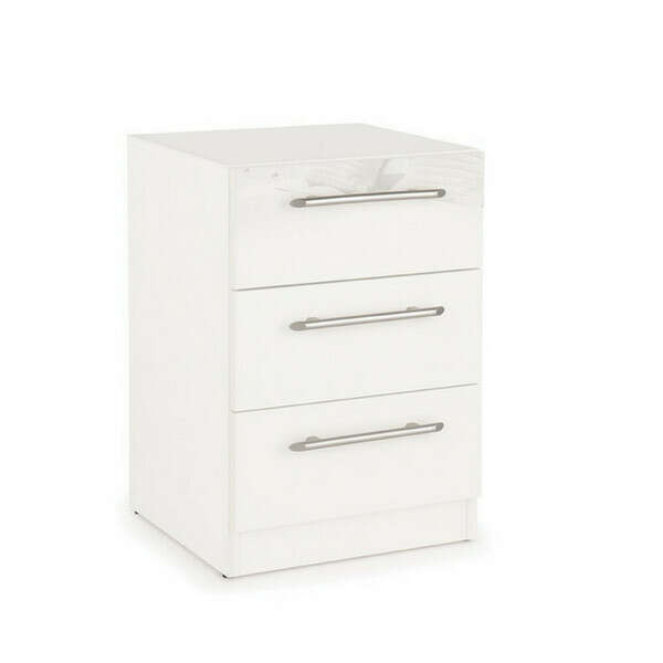 3 Drawer Bedside Cabinet in White Free Home Delivery Orion Range - EgoSenseHome