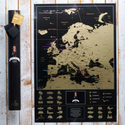 Скретч карта Европы My Map Europe Black edition (англ. язык)