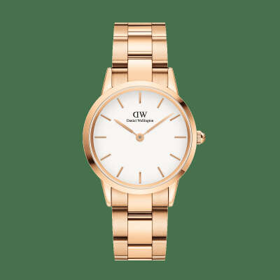 Iconic Link 32 Rose Gold White