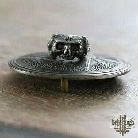 Sterling silver Behemoth 'Nergal Skull Mask' Ring - production upon demand