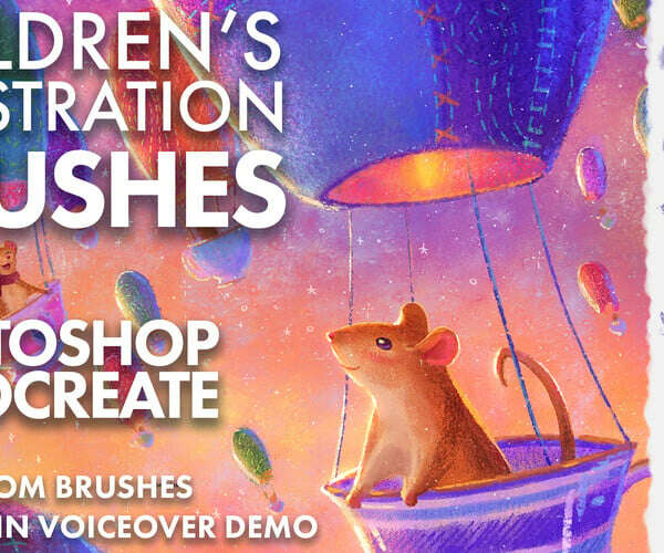 Children's Illustration Brushes for Photoshop and Procreate