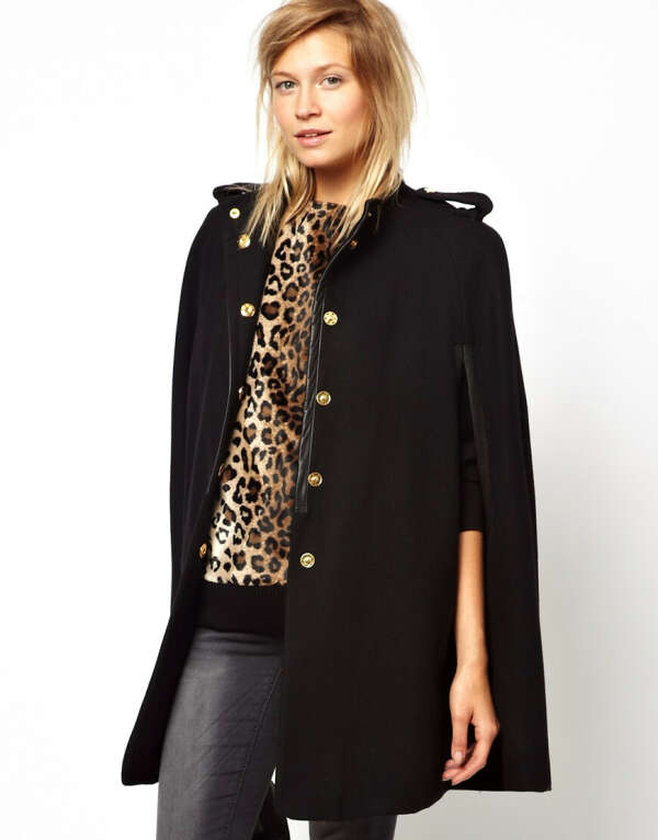 Mango Military Cape Coat