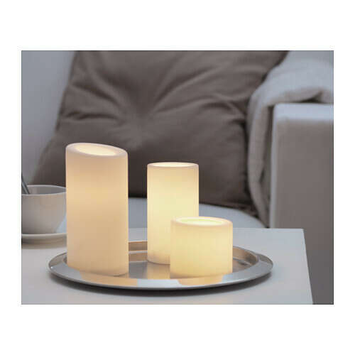 STÖPEN Žvakė su šviesos diodais, 3 vnt. - IKEA