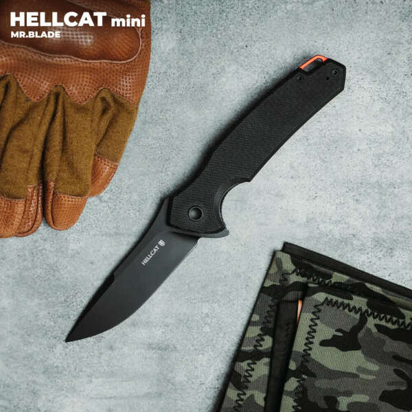 Нож складной Mr. Blade Hellcat Mini Blackwash Black