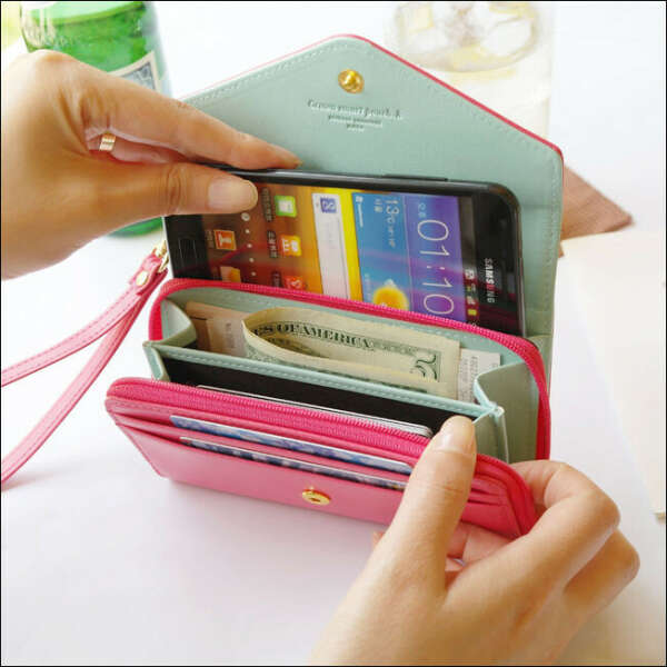 Crown Smart Pouch K_Apple iPhone/Galaxy S/Smart Phone Case Coin Card Wallet