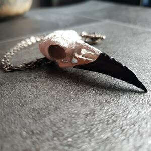 raven skull necklace