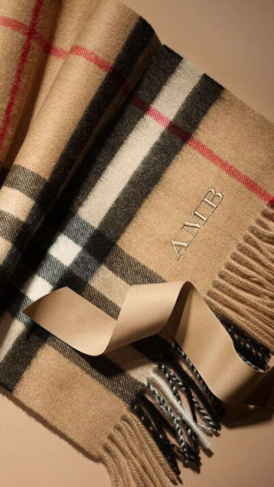 Burberry Heritage Check Cashmere Scarf