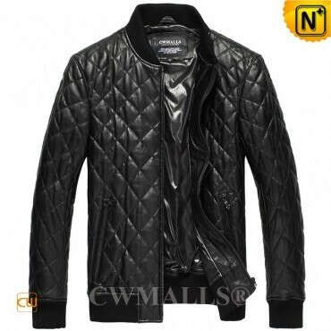CWMALLS® Designer Quilted Leather Jacket CW807026