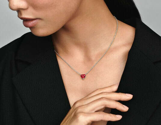 Колье Pandora - Sparkling Heart Halo Pendant Collier Necklace