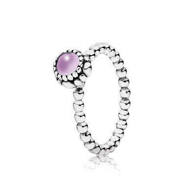 PANDORA | Silver ring, birthstone-February, amethyst