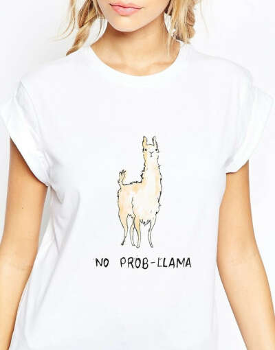 Футболка no prob-llama