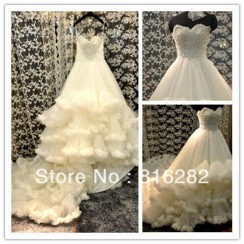 White Cloud Beautiful A Line Court Sweetheart Lace Up Organza Wedding Dresses-in Wedding Dresses from Apparel & Accessories on Aliexpress.com