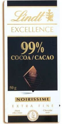 Lindt Dark 99% (только этот шоколад, без каких-либо добавок типа орехов и т.д.)