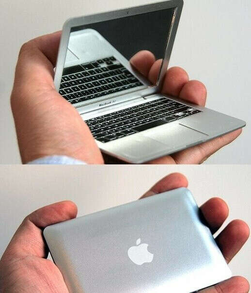 Зеркало в виде Apple Macbook