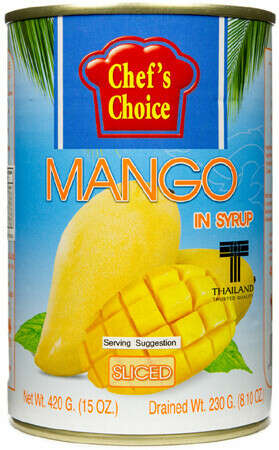 Chef&#039;s Choice Mango In Syrup - Thai Food Ingredients